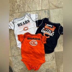 Set of 3 Chicago Bears onesies
